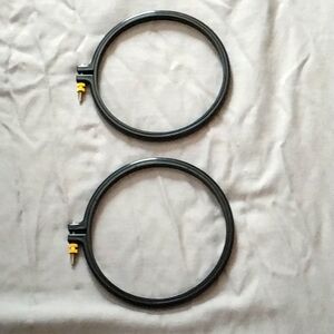 Two Cross-Stitch Hoops